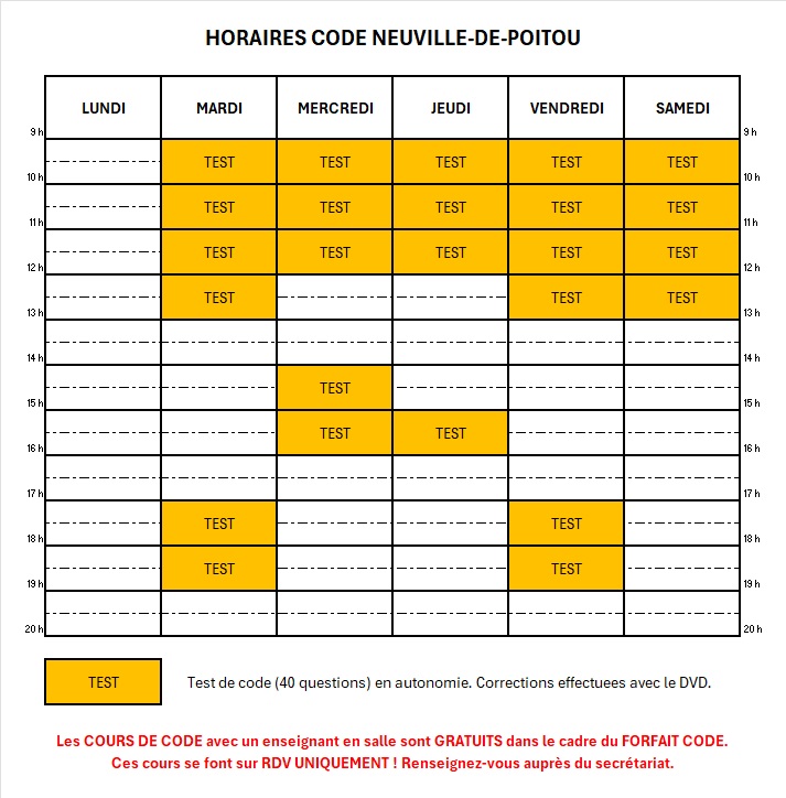Forfait « Code de la Route » - CODE NEUVILLE